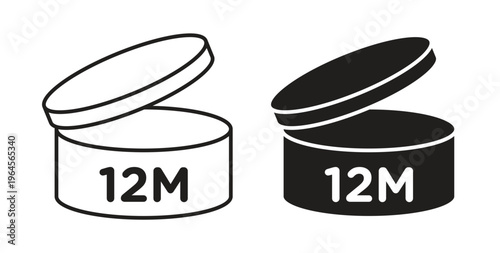 12M icons symbol. Simple, flat design for web or mobile app