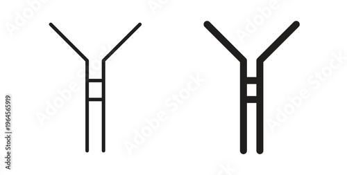 Antibody icons symbol. Simple, flat design for web or mobile app