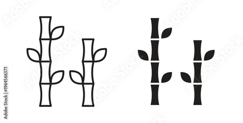 Bamboo icons symbol. Simple, flat design for web or mobile app