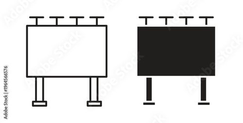 Billboard icons symbol. Simple, flat design for web or mobile app
