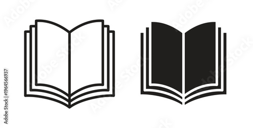 Book icons symbol. Simple, flat design for web or mobile app