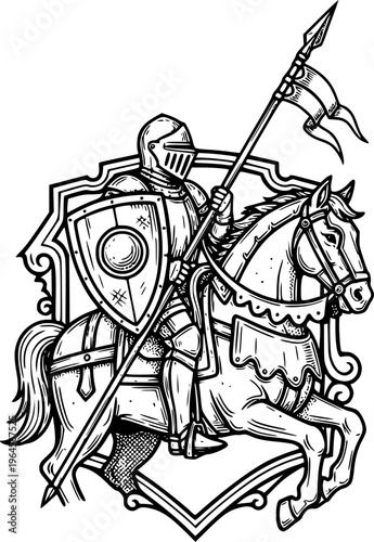 Rodeo Cowboy on Bucking Horse Silhouette
