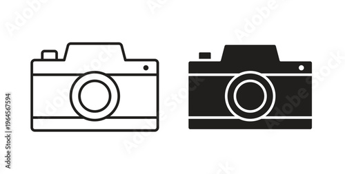 Camera icons symbol. Simple, flat design for web or mobile app
