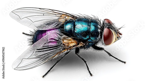 fly isolated on white background