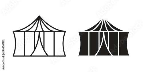 Circus tent icons symbol. Simple, flat design for web or mobile app