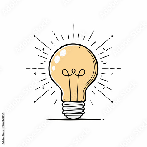 Illustration of a glowing lightbulb idea.