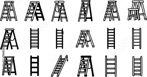 ladders collection - vector
