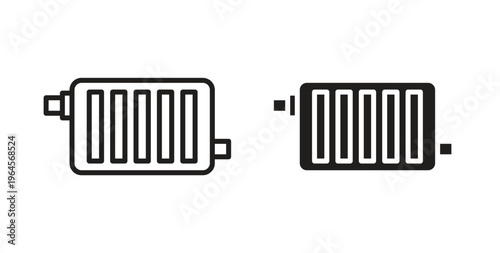 Conditioner heater icons symbol. Simple, flat design for web or mobile app