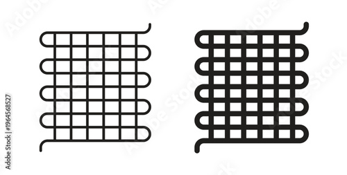 Condenser coil icons symbol. Simple, flat design for web or mobile app