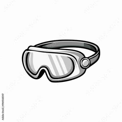 Dive Mask Goggles Snorkeling Equipment Illustration.
