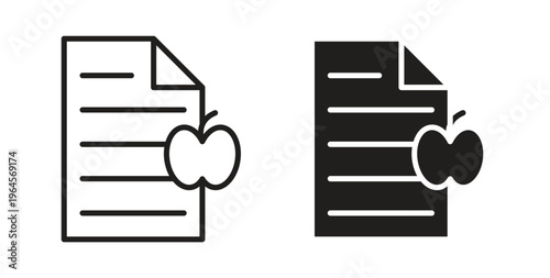 Diet plan icons symbol. Simple, flat design for web or mobile app
