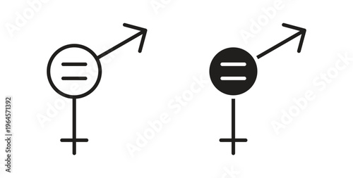 Gender equality icons symbol. Simple, flat design for web or mobile app