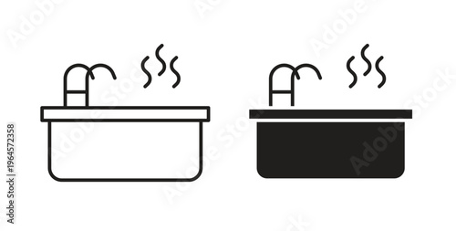 Jacuzzi icons symbol. Simple, flat design for web or mobile app