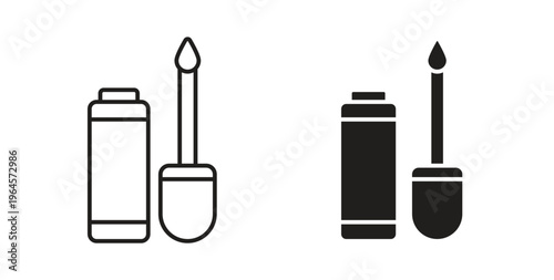 Lip gloss icons symbol. Simple, flat design for web or mobile app
