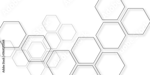 Vector Abstract hexagonal structure creates unique artistic composition and minimalist aesthetic with connectivity of geometric shapes and digital design