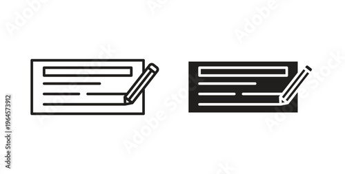 Money check icons symbol. Simple, flat design for web or mobile app