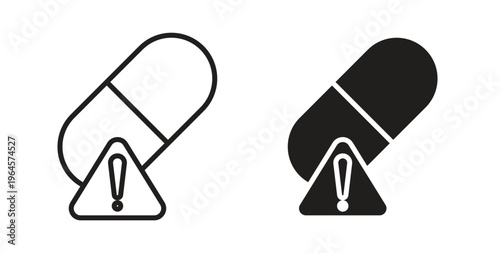 Overdose icons symbol. Simple, flat design for web or mobile app