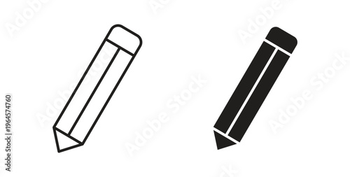 Pencil icons symbol. Simple, flat design for web or mobile app