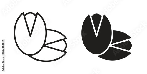Pistachio icons symbol. Simple, flat design for web or mobile app