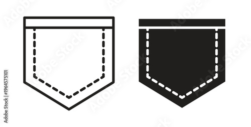 Pocket icons symbol. Simple, flat design for web or mobile app