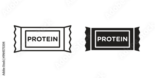 Protein bar icons symbol. Simple, flat design for web or mobile app