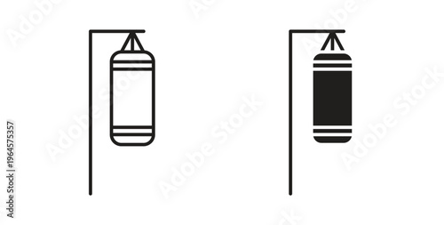 Punching bag icons symbol. Simple, flat design for web or mobile app