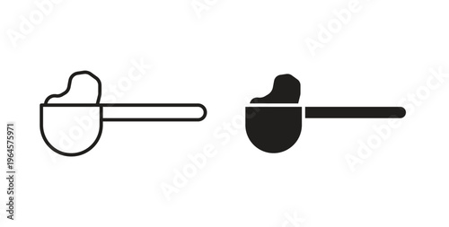 Scoop icons symbol. Simple, flat design for web or mobile app