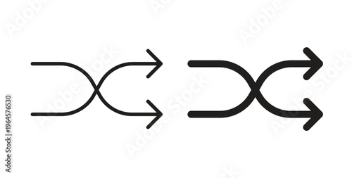 Shuffle arrow icons symbol. Simple, flat design for web or mobile app