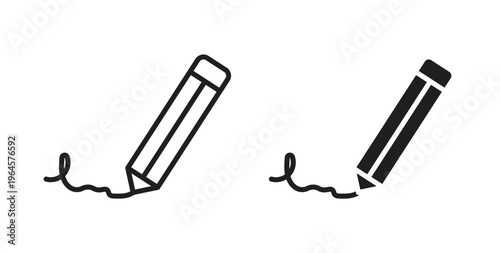 Signature icons symbol. Simple, flat design for web or mobile app