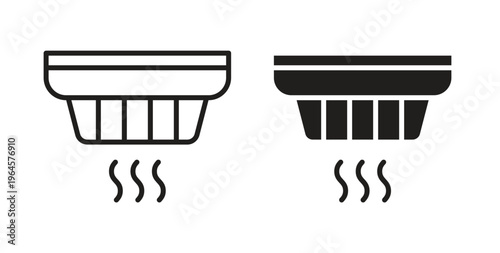 Smoke detector icons symbol. Simple, flat design for web or mobile app