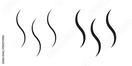 Smoke steam icons symbol. Simple, flat design for web or mobile app