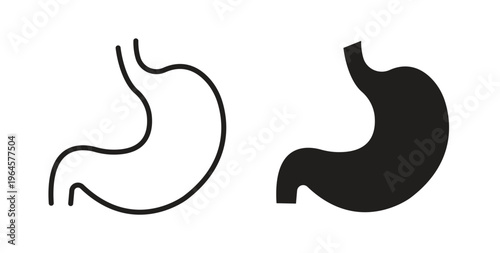 Stomach icons symbol. Simple, flat design for web or mobile app