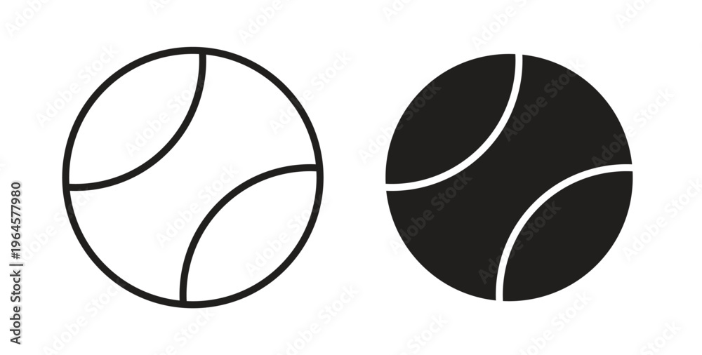 Fototapeta premium Tennis ball icons symbol. Simple, flat design for web or mobile app