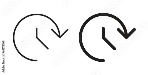 Time icons symbol. Simple, flat design for web or mobile app
