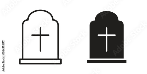 Tombstone icons symbol. Simple, flat design for web or mobile app