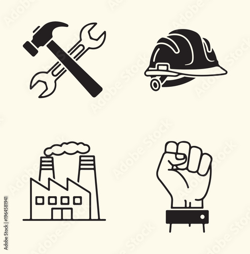 Industrial and construction icons
