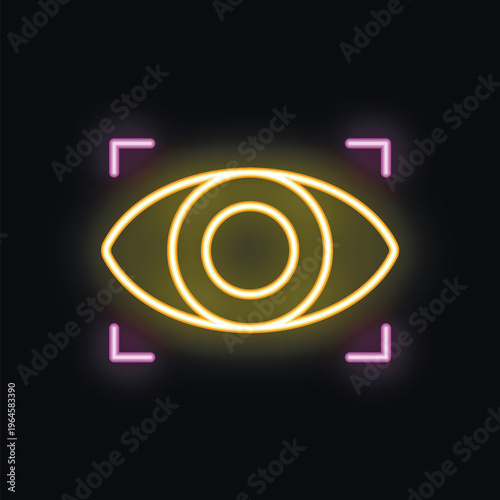 Neon eye scanning system capturing iris with laser beams for biometric identification