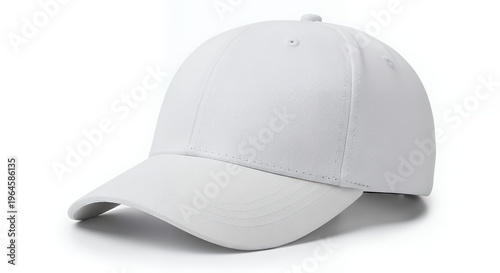White canvas fabric cap isolated on white background hat mockup mockup cap hat template fashion clothing baseball front sport isolated blank