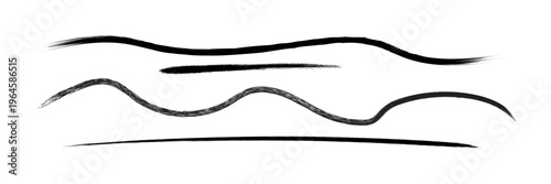 A collection of four abstract black line patterns on a white background
