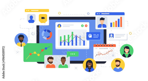 Collaborative Digital Dashboard and Business Analytics Management with Diverse Remote Team Network