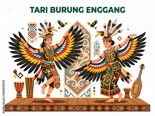Borneo Hornbill Dance: Traditional Indonesian Cultural Performance