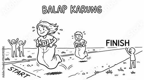 Children Sack Race Competition