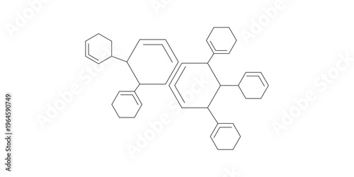 Medical background or science design. Molecular structure and chemical compounds. Geometric and polygonal abstract background. An abstract pattern of geometric hexagonal shapes, some outlines and some
