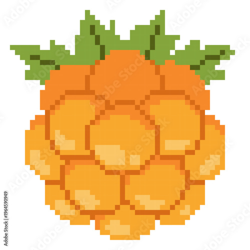Pixel Art Cloudberry - Pixel Art Sample