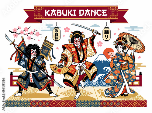 Kabuki Dance Performance: Traditional Japanese Art