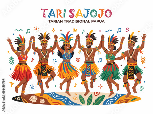 Papua Traditional Dance Tari Sajo jo