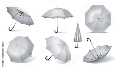 set of black umbrellas