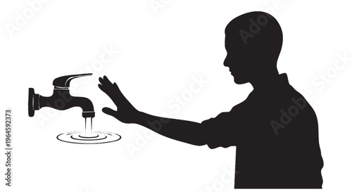 Premium Earth Day People Silhouette Scenes – Sustainability & Climate Action Concept