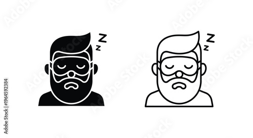 Sleepy man and woman cartoon characters Vector