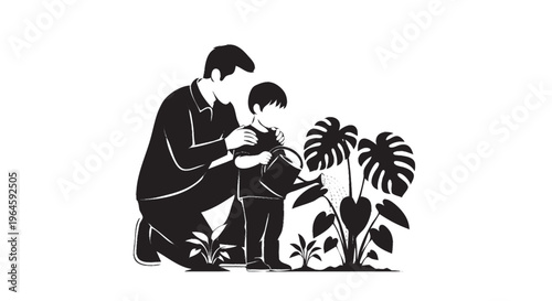 Premium Earth Day People Silhouette Scenes – Sustainability & Climate Action Concept